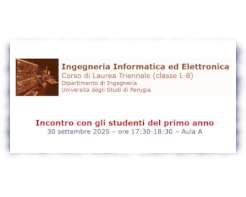 Incontro con gli Studenti del 1° Anno del CdL in Ingegneria Informatica ed Elettronica (30/09/2025)